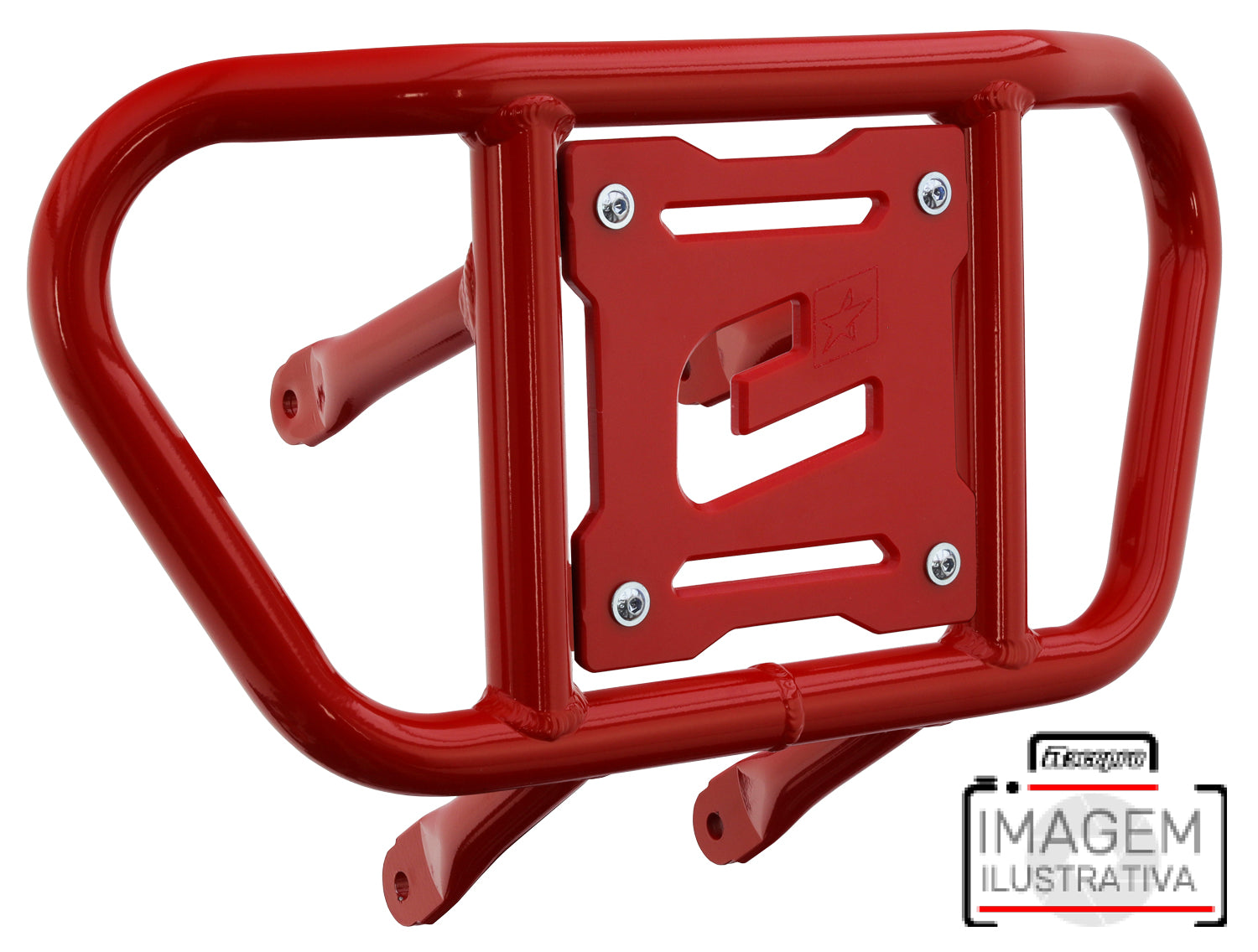 Crosspro - Front Bumper CR02 For Yamaha YFZ 450-Red Tube / Red Plate