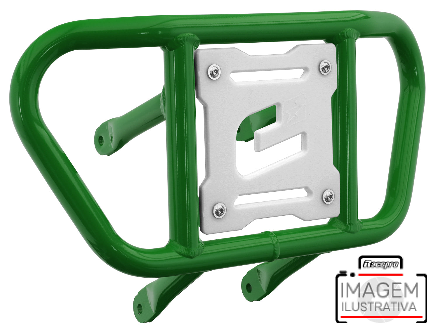 Crosspro - Front Bumper CR02 For Can Am (BRP) DS 450-Green Tube / White Plate