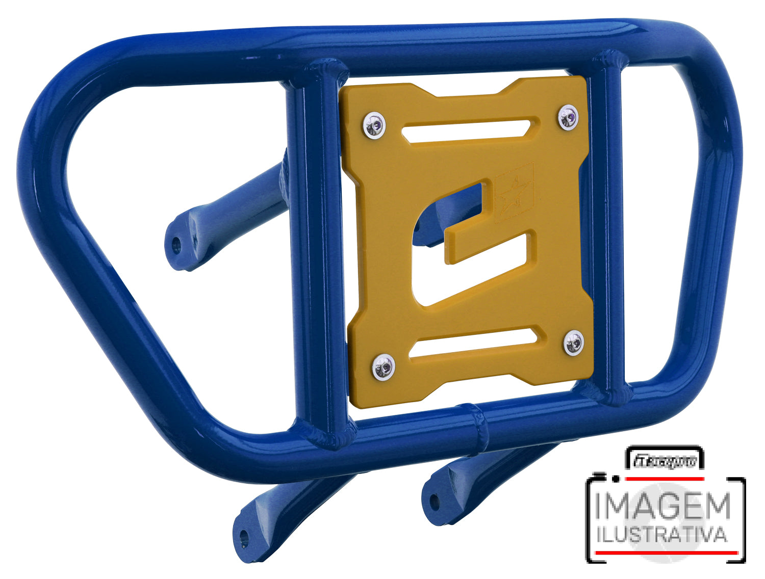 Crosspro - Front Bumper CR02 For Yamaha YFZ 450R-Blue Tube / Yellow Plate