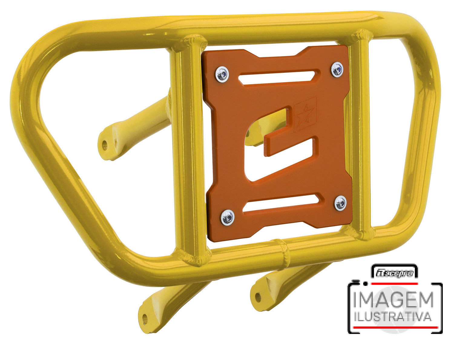 Crosspro - Front Bumper CR02 For Can Am (BRP) DS 450-Yellow Tube / Orange Plate