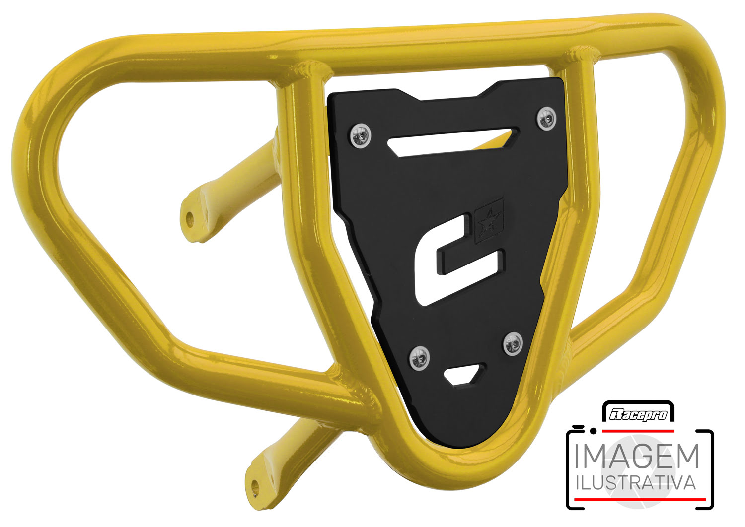 Crosspro - Front Bumper CR03 For 450 XC (ATV), 525 XC (ATV), KTM 450 SX (ATV), 505 SX (ATV)-Yellow Tube / Black Plate