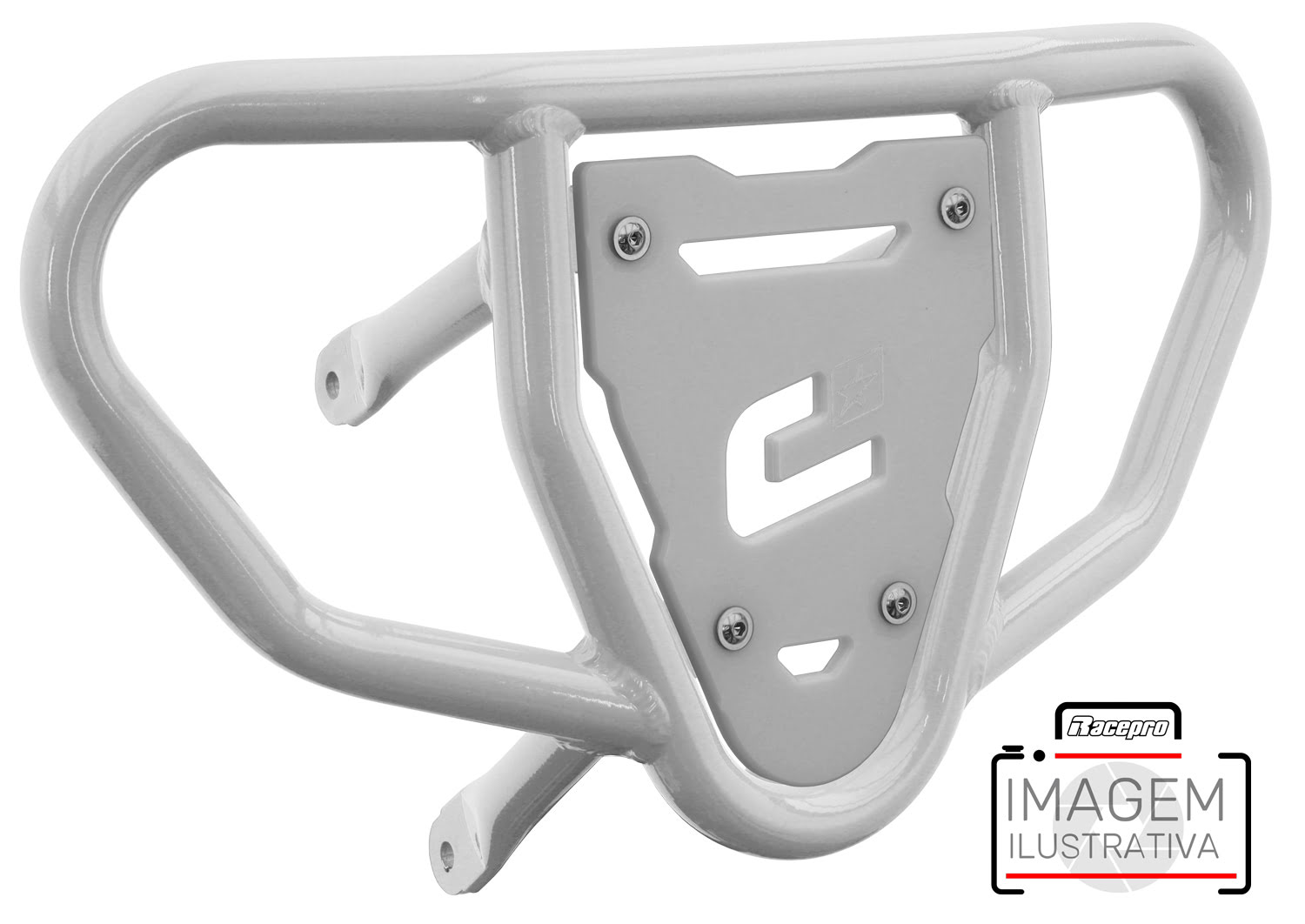Crosspro - Front Bumper CR03 For Yamaha YFZ 450R-White Tube / White Plate