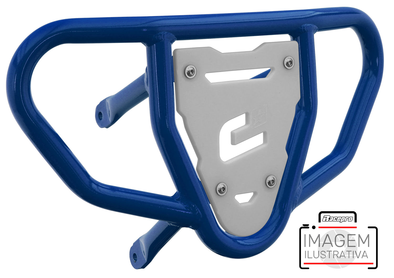 Crosspro - Front Bumper CR03 For Can Am (BRP) DS 450-Blue Tube / White Plate