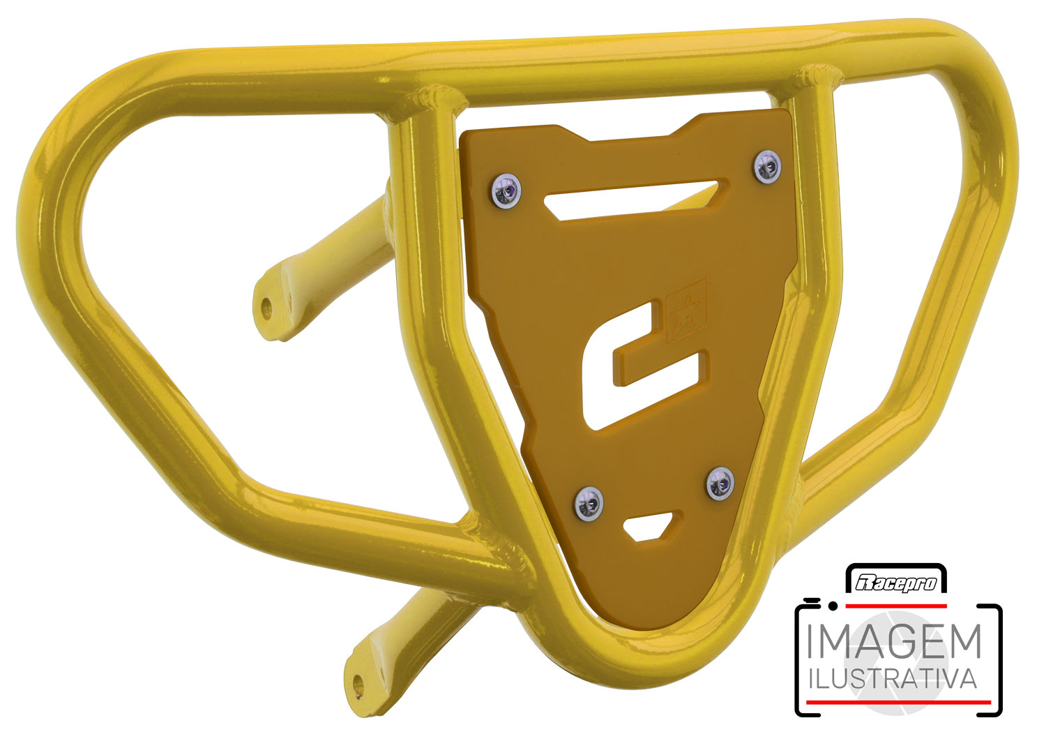 Crosspro - Front Bumper CR03 For Can Am (BRP) DS 450-Yellow Tube / Yellow Plate