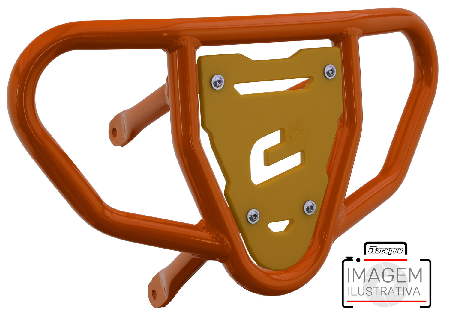 Crosspro - Front Bumper CR03 For Yamaha YFZ 450R-Orange Tube / Yellow Plate