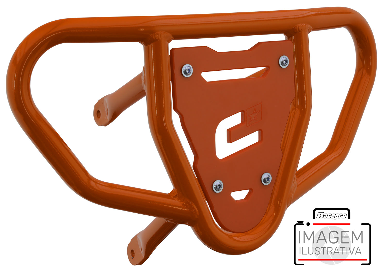 Crosspro - Front Bumper CR03 For Can Am (BRP) DS 450-Orange Tube / Orange Plate