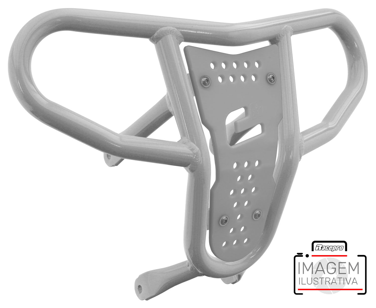 Crosspro - Front Bumper CR04 For Kawasaki KFX 450R-White Tube / White Plate