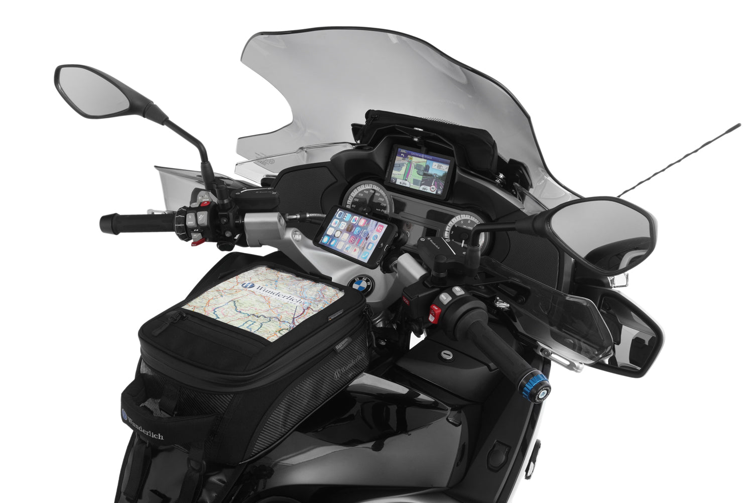 Wunderlich Touring Screen R 1200/1250 RT LC clear. A luxury touring screen for Tourers. Optimal relief of head, upper body and shoulders.