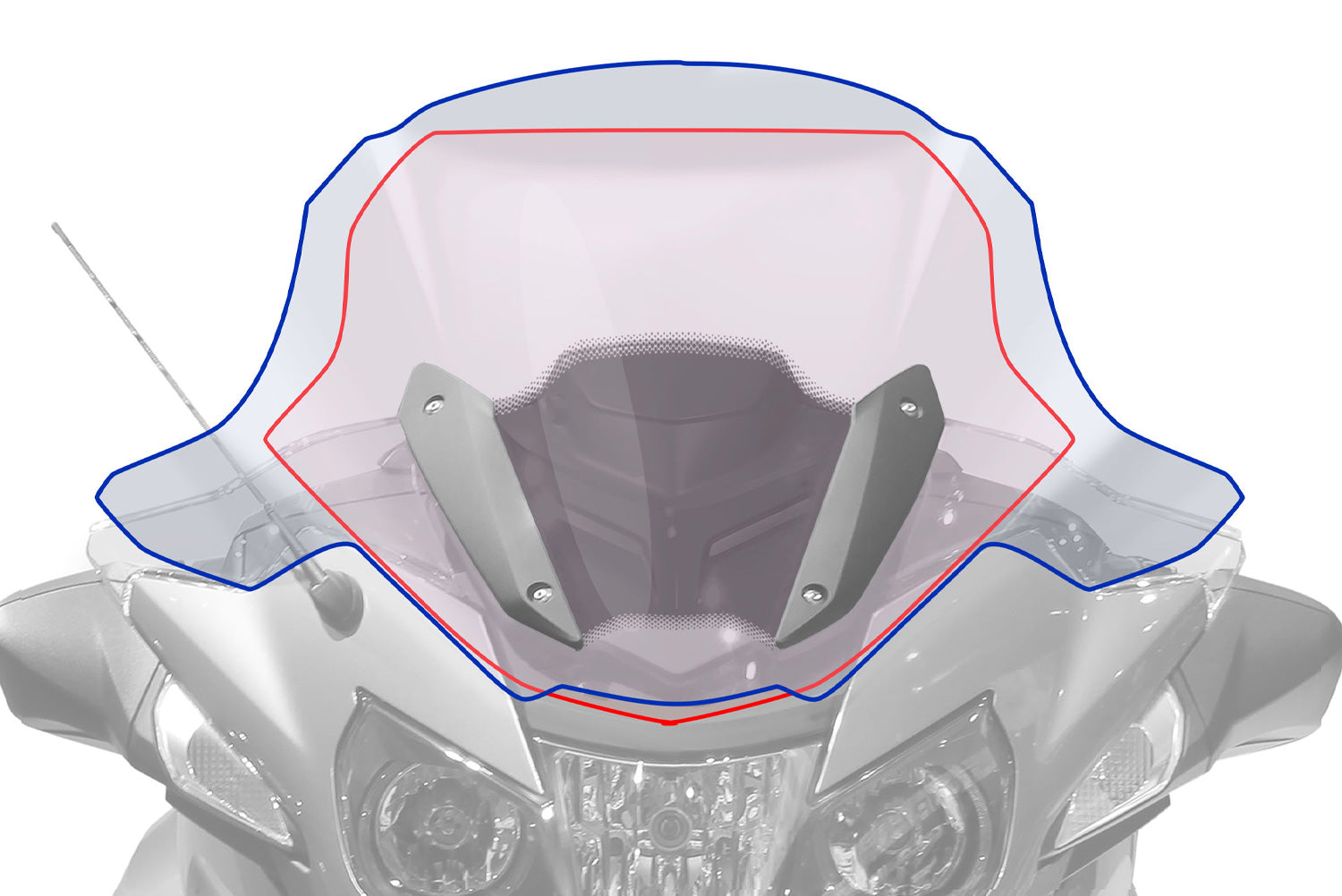Wunderlich Touring Screen R 1200/1250 RT LC smoked grey.A luxury touring screen for Tourers.Optimal relief of head,upper body and shoulders
