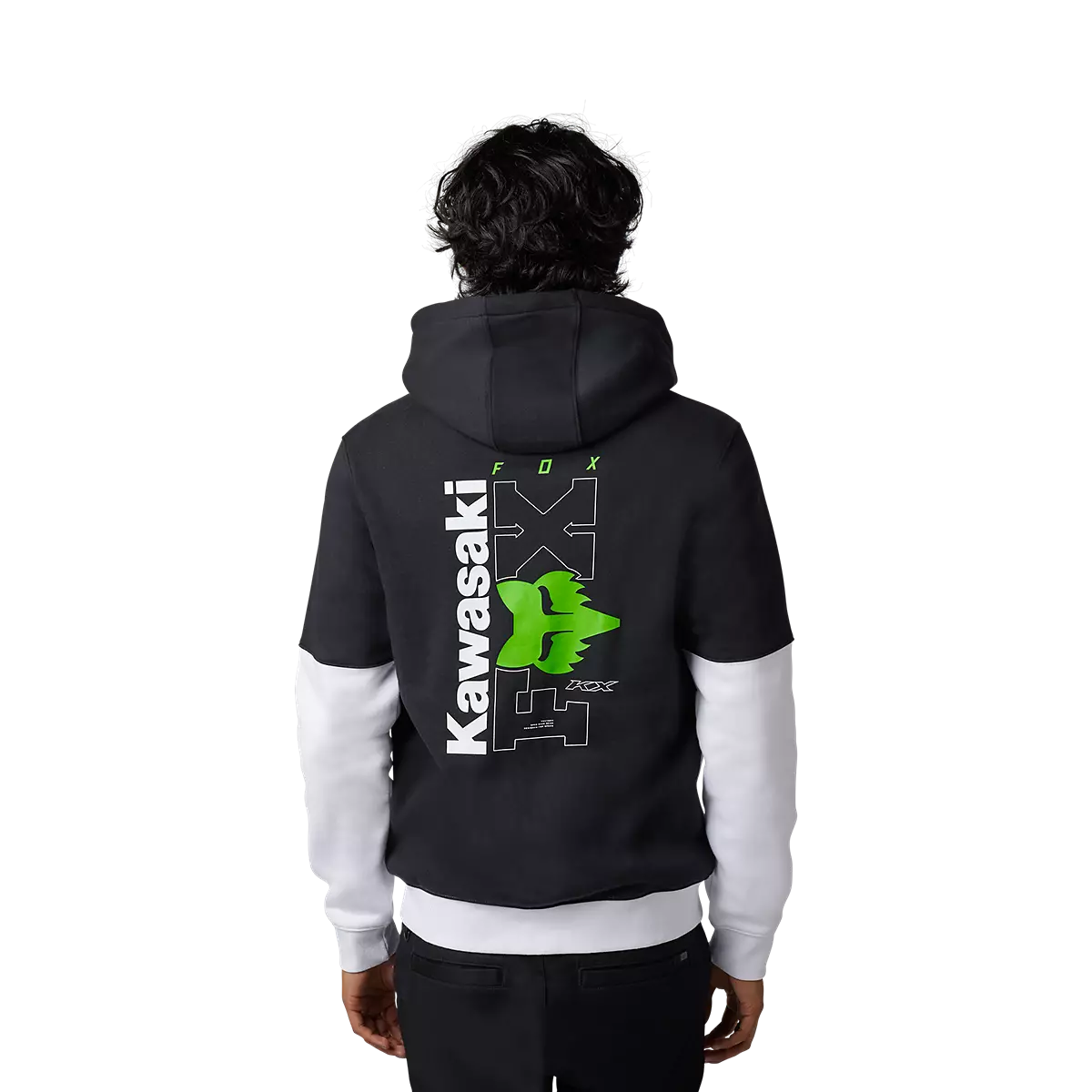 Fox Racing - Fox X Kawasaki Zip Hoodie-Black/White (30579-018)