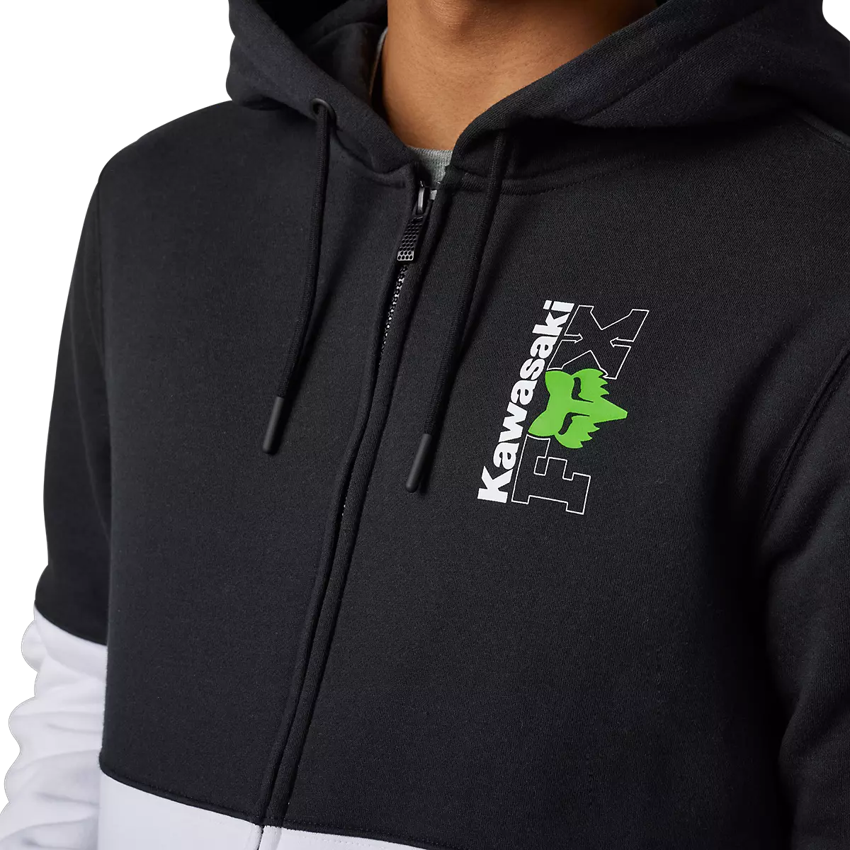 Fox Racing - Fox X Kawasaki Zip Hoodie-Black/White (30579-018)