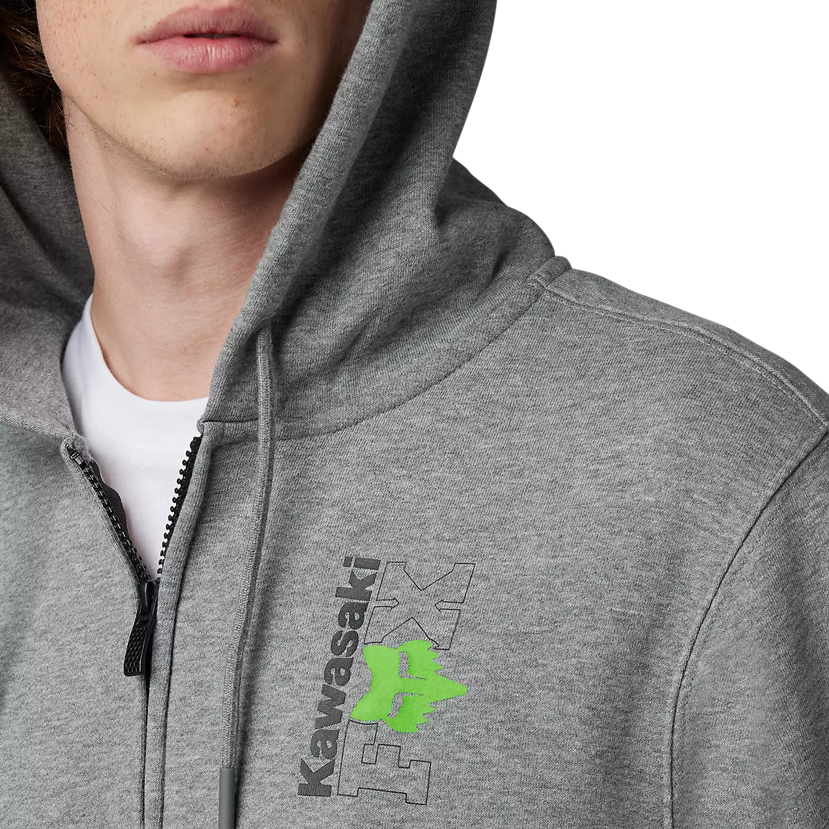 Fox Racing - Fox X Kawasaki Zip Hoodie-Heather Graphite (30579-185)