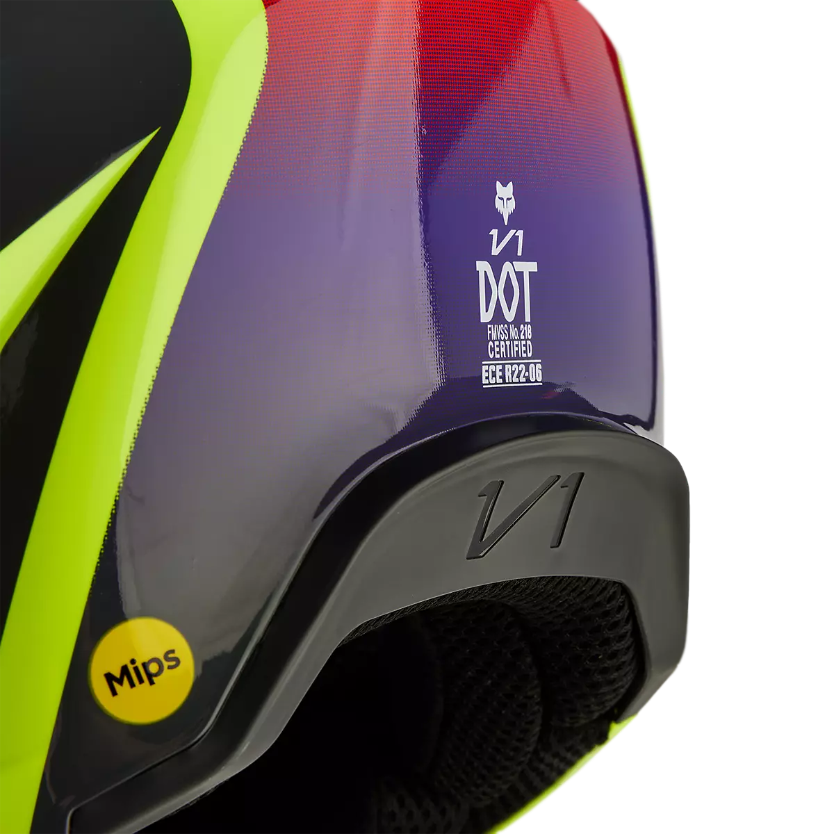Fox Racing - V1 Flora Helmet-Yellow (31372-005)