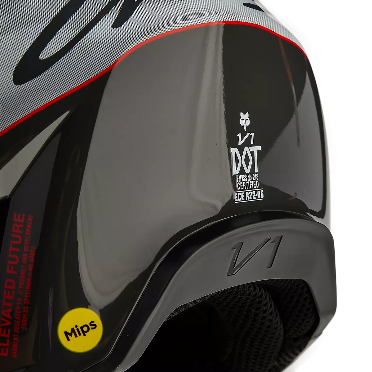 Fox Racing - V1 Atlas Helmet-Grey/Red (31376-037)