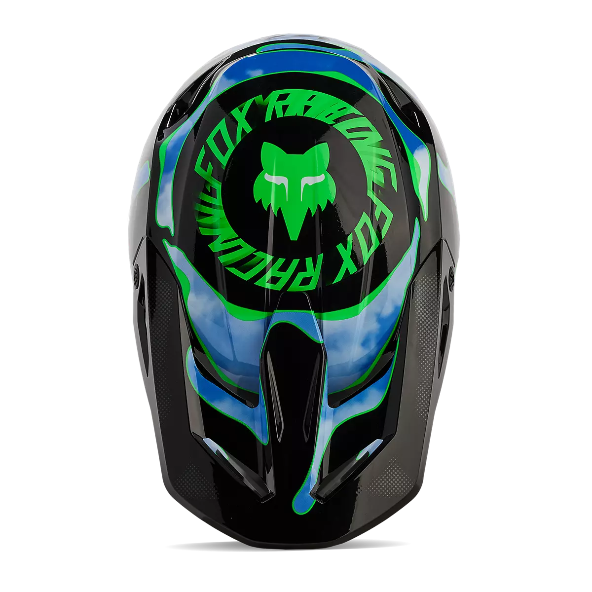 Fox Racing - V1 Atlas Helmet-Black/Green (31376-151)
