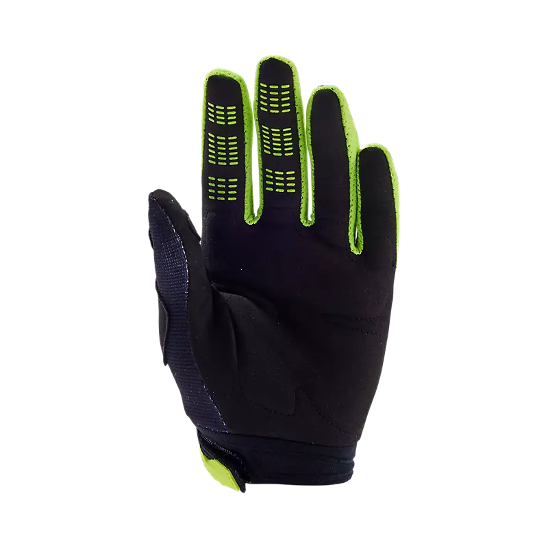 191972824630 31393-019YXS YTH GIRLS 180 FLORA GLOVE Black/Yellow