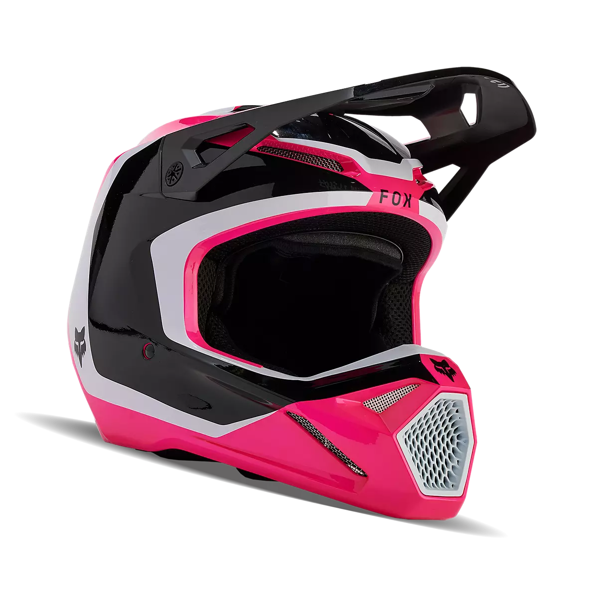Fox Racing - V1 Nitro Helmet Youth-Black/Pink (31400-285)