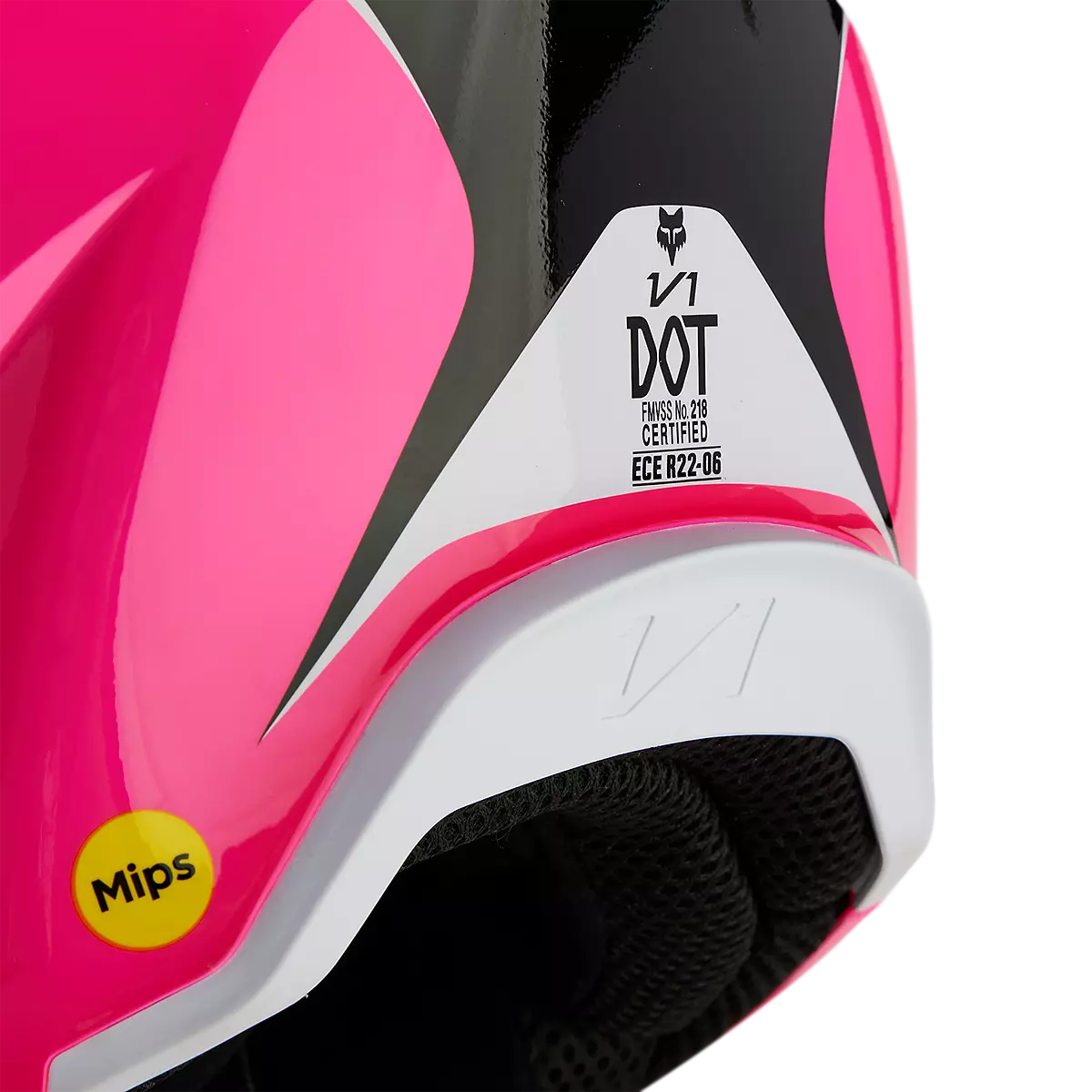 Fox Racing - V1 Nitro Helmet Youth-Black/Pink (31400-285)