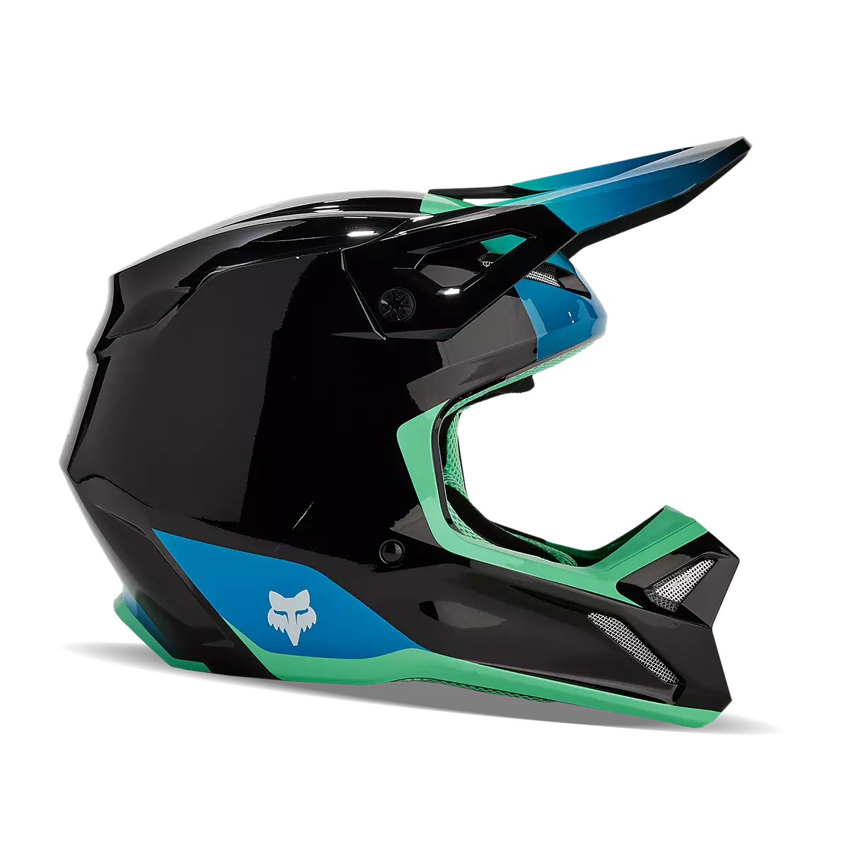 Fox Racing - V1 Ballast Helmet Youth-Black/Blue (31401-013)