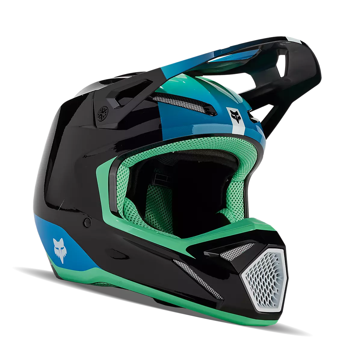Fox Racing - V1 Ballast Helmet Youth-Black/Blue (31401-013)