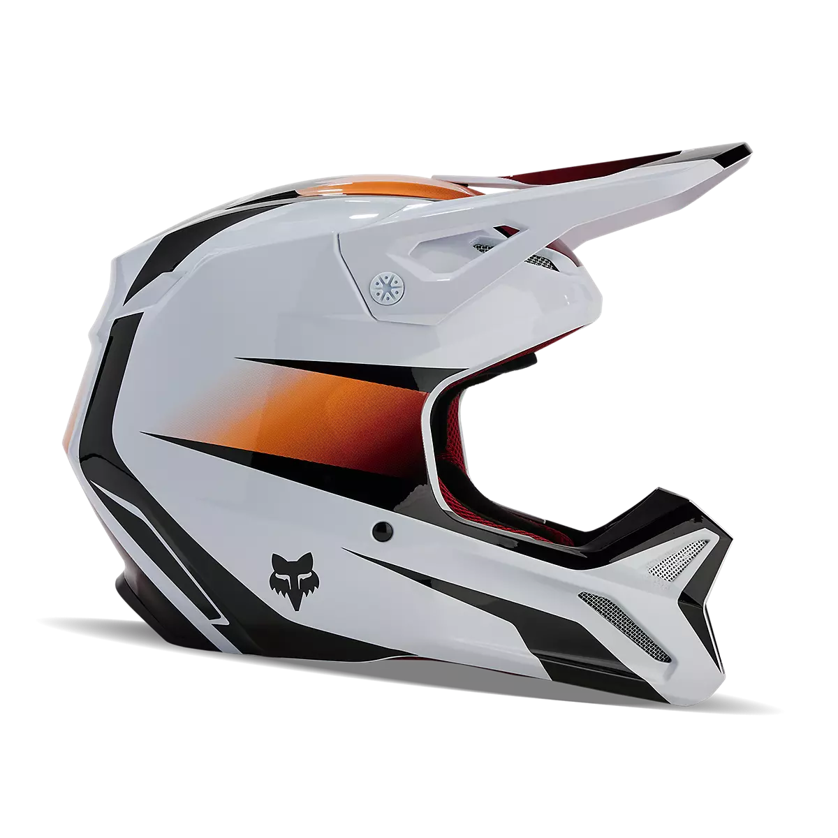 Fox Racing - V1 Flora Helmet Youth-White/Black (31402-058)