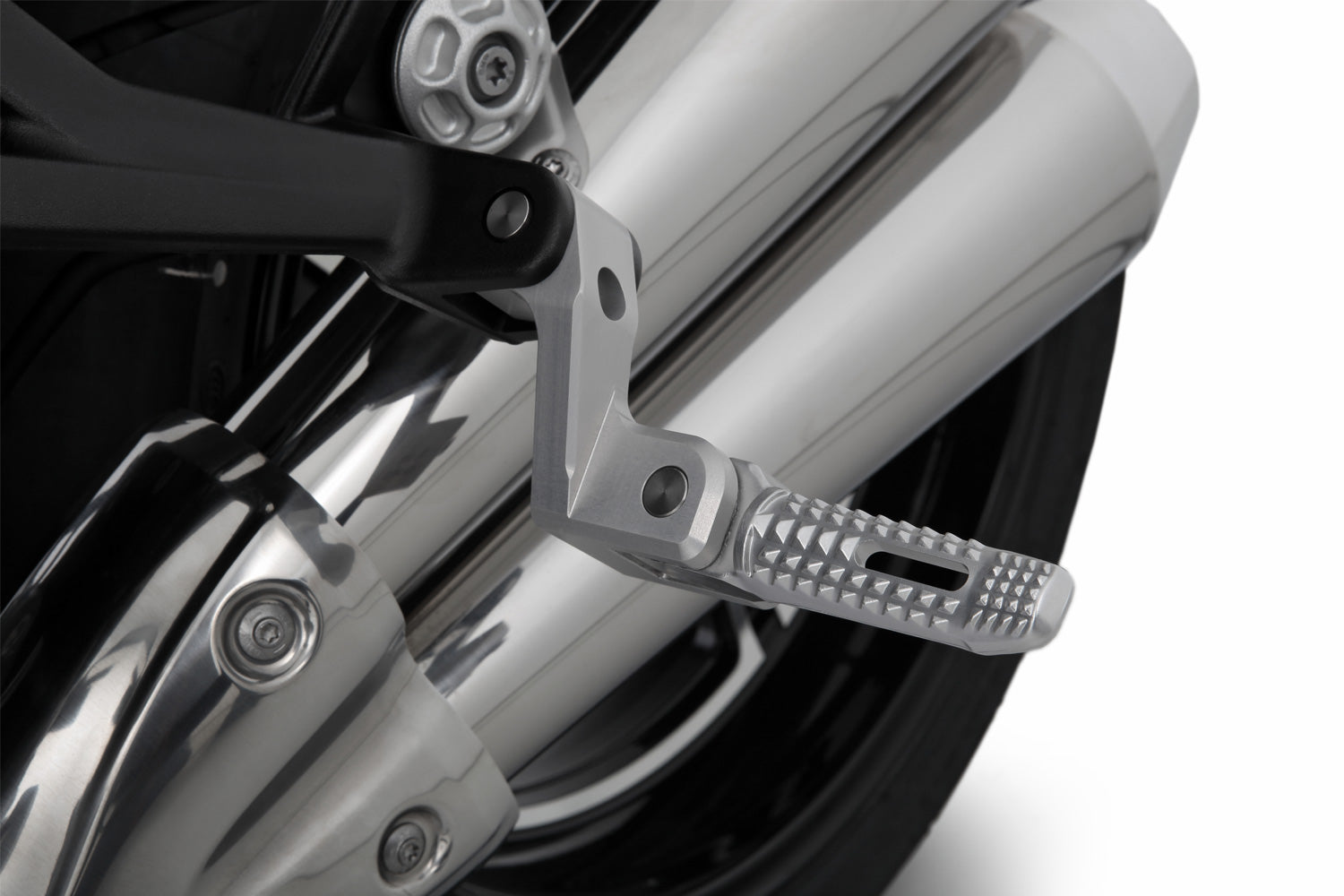 Approx. 45 mm lower compared to the position of the original footrests