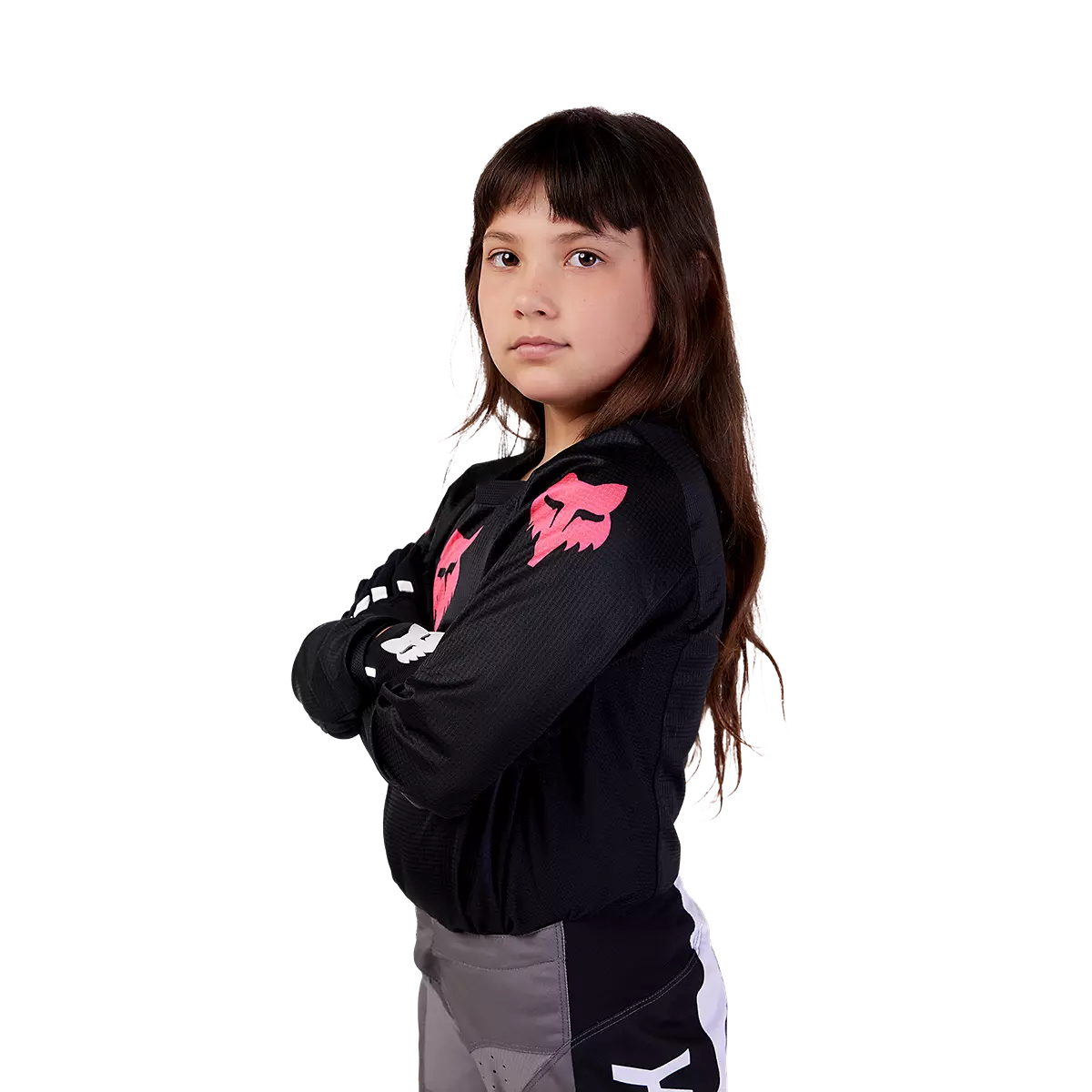 Fox Racing - Youth Girls Blackout Jersey-Black/Black (31435-021)