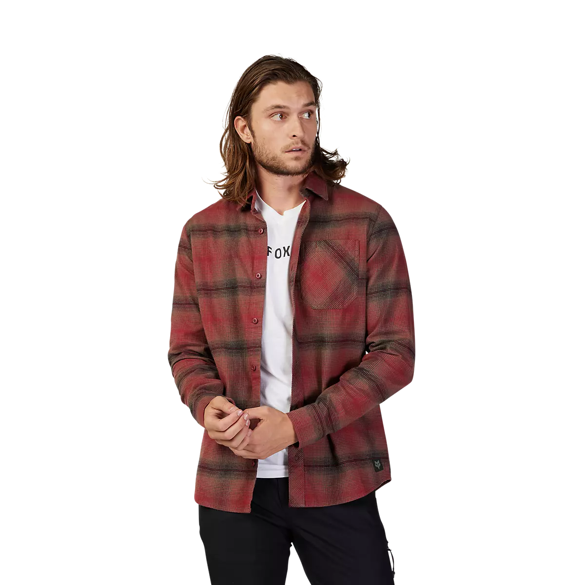 Fox Racing - Source Flannel-Scarlet (31739-371)
