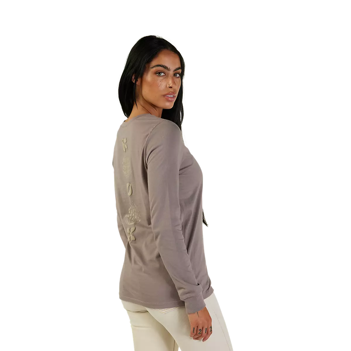 Fox Racing - Womens Sensory LS Tee-Taupe (31774-235)