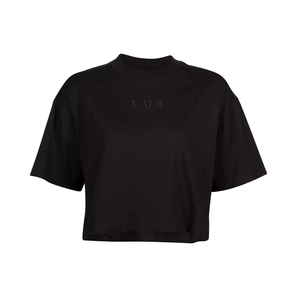 Fox Racing - Womens Wordmark Os Crop Tee-Black (31984-001)