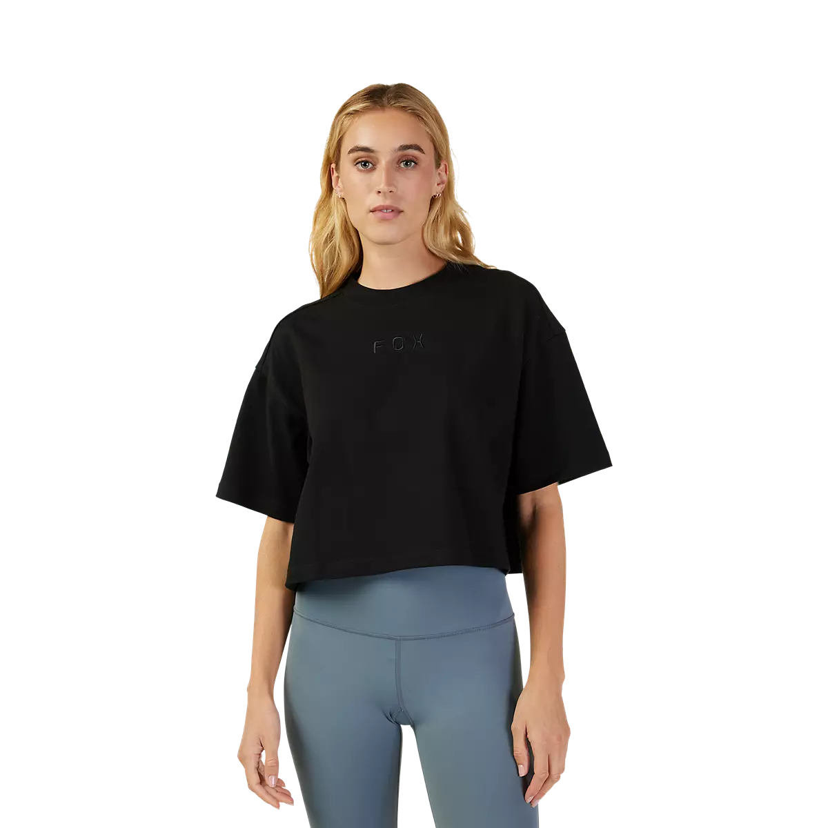 Fox Racing - Womens Wordmark Os Crop Tee-Black (31984-001)