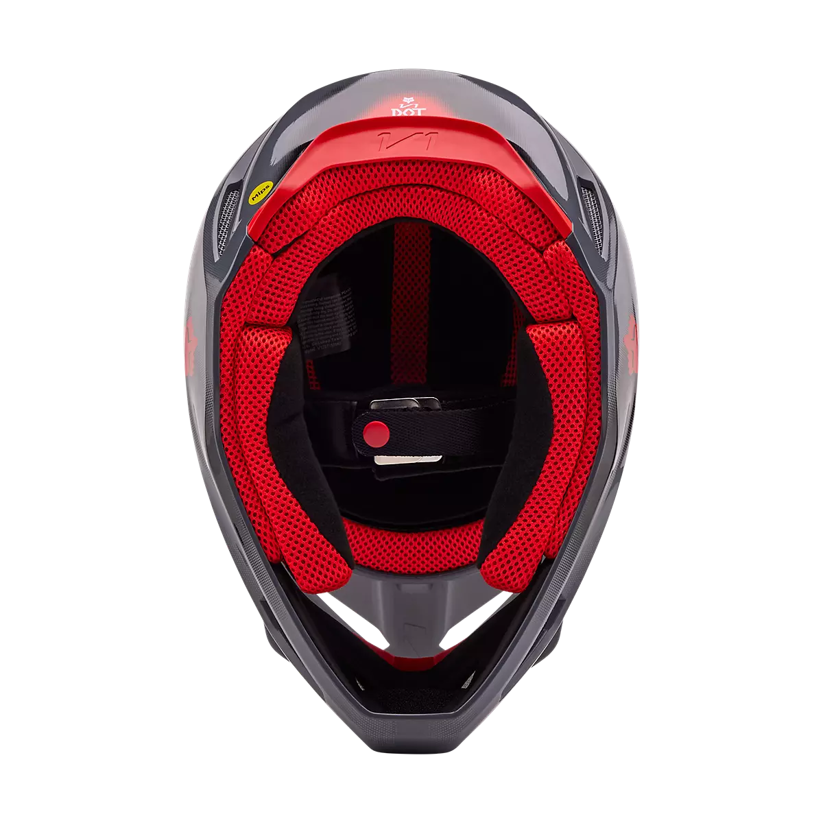 Fox Racing - V1 Interfere Helmet-Grey/Red (32044-037)