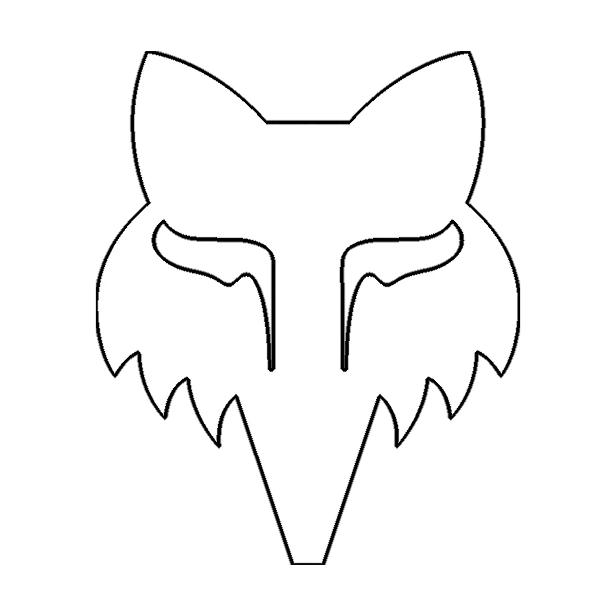 Fox Racing - Fox Head 2.5" - Die Cut Vinyl-White (32525-008)