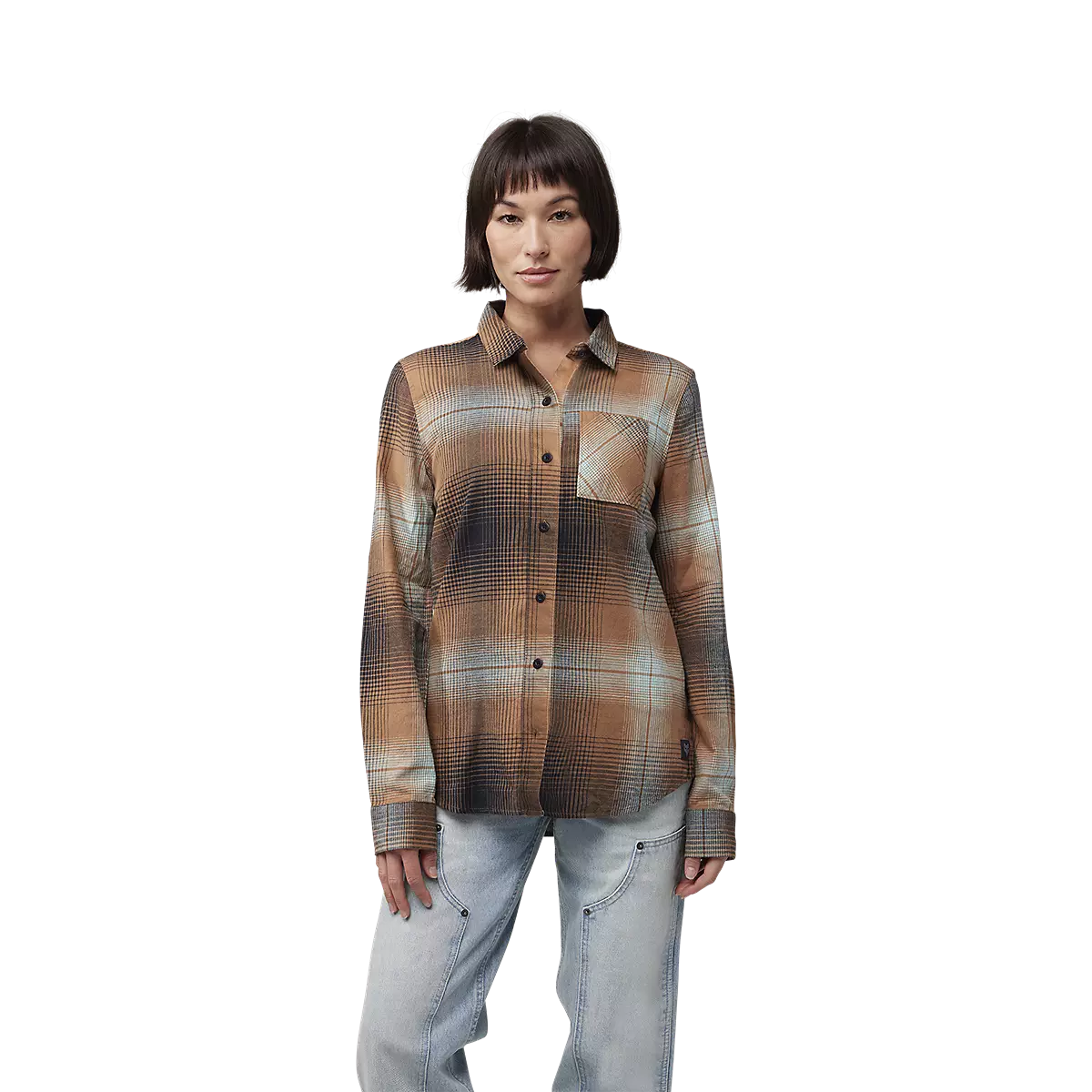 Fox Racing - Womens Traildust Flannel Shirt-Walnut (32826-356)