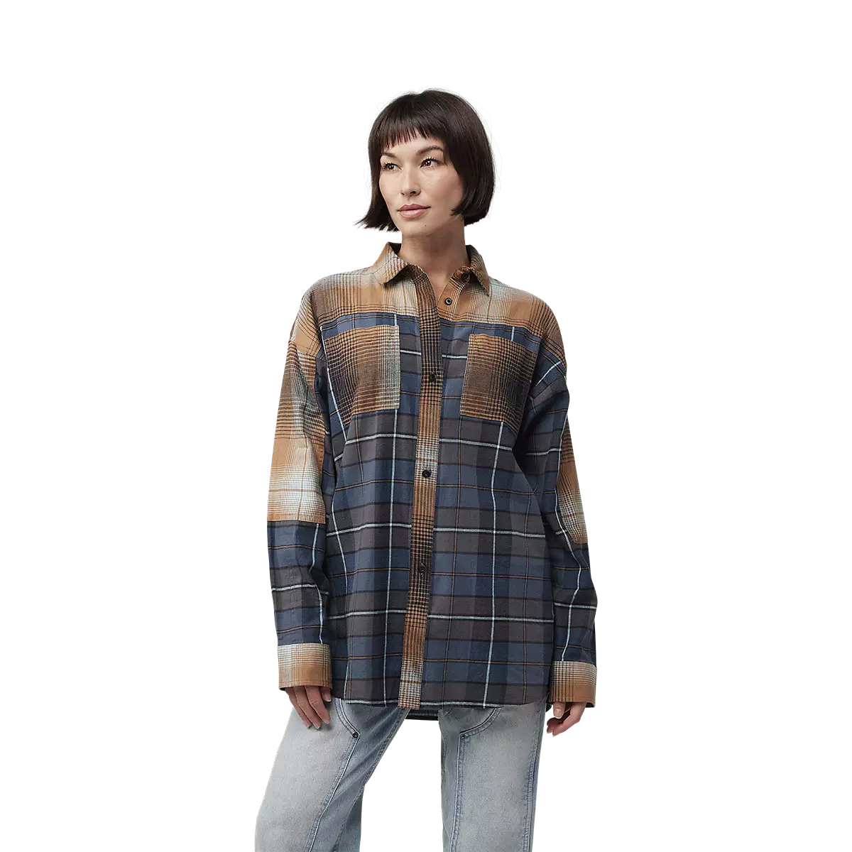 Fox Racing - Womens Oversized Flannel Shirt-Dark Vintage (32827-564)