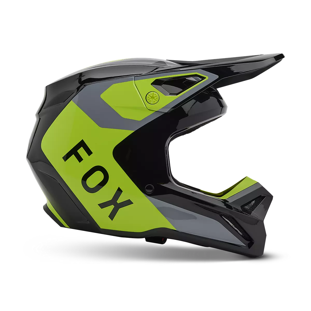 Fox Racing - V1 Lean Helmet-Grey/Yellow (32999-086)