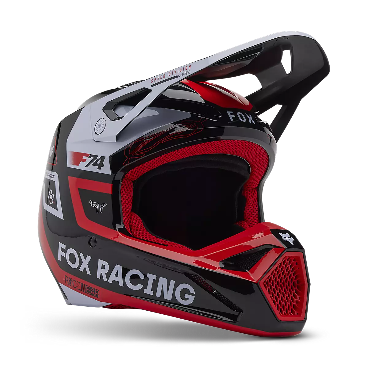 Fox Racing - Youth V1 Race Spec Helmet-Flo Red (33047-110)