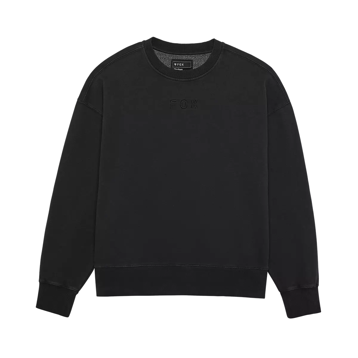 Fox Racing - Wordmark Oversized Crew Pullover-Black (33142-001)