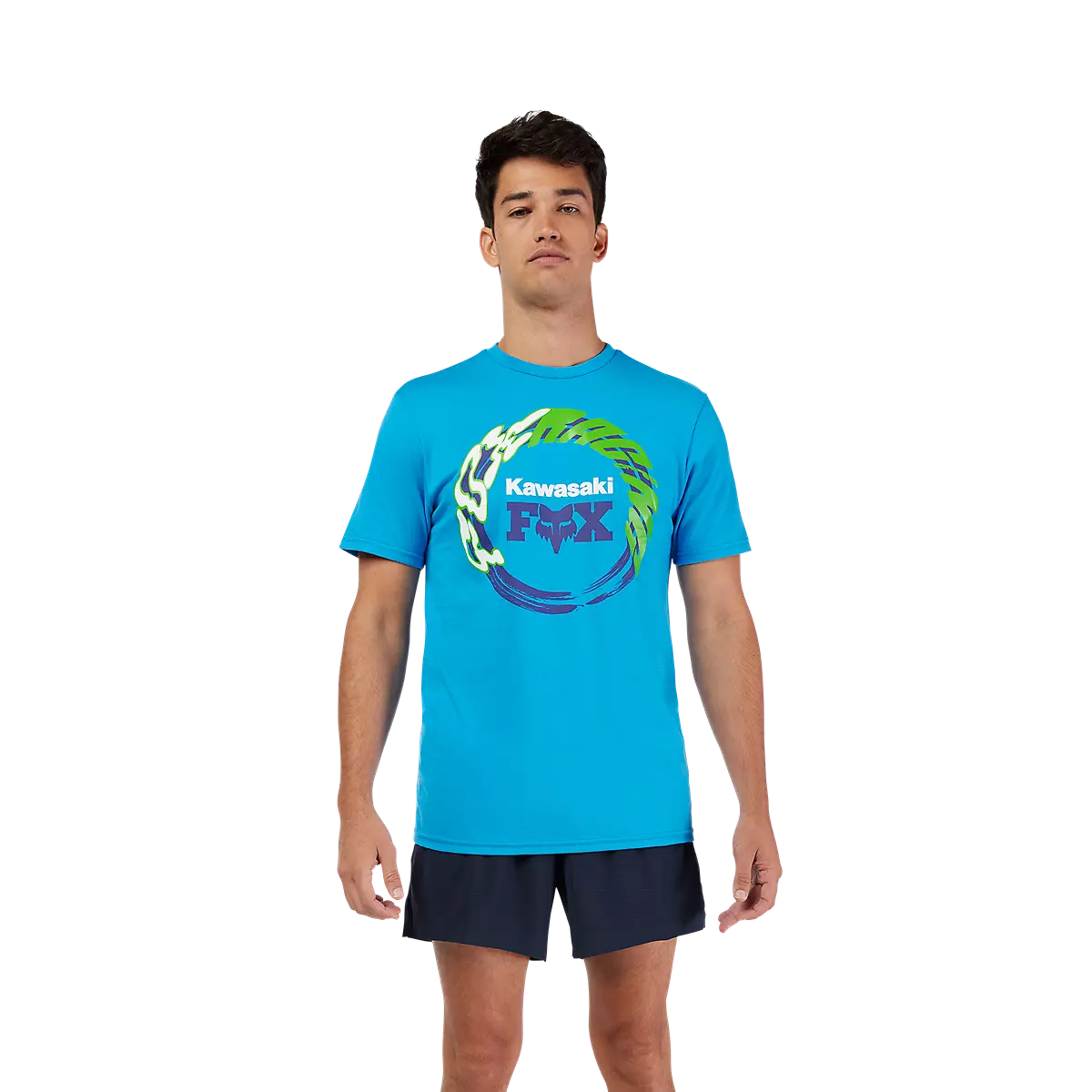 Fox Racing - Kawasaki Short Sleeve Tee-True Blue (33424-188)