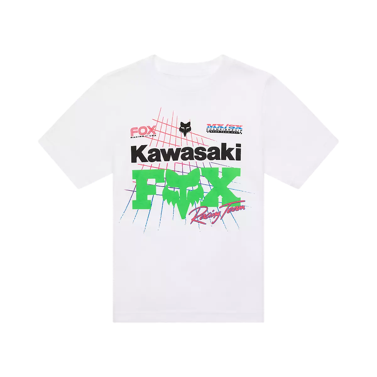 Fox Racing - Youth Fox X Kawasaki Short Sleeve Tee-Optic White (33569-190)