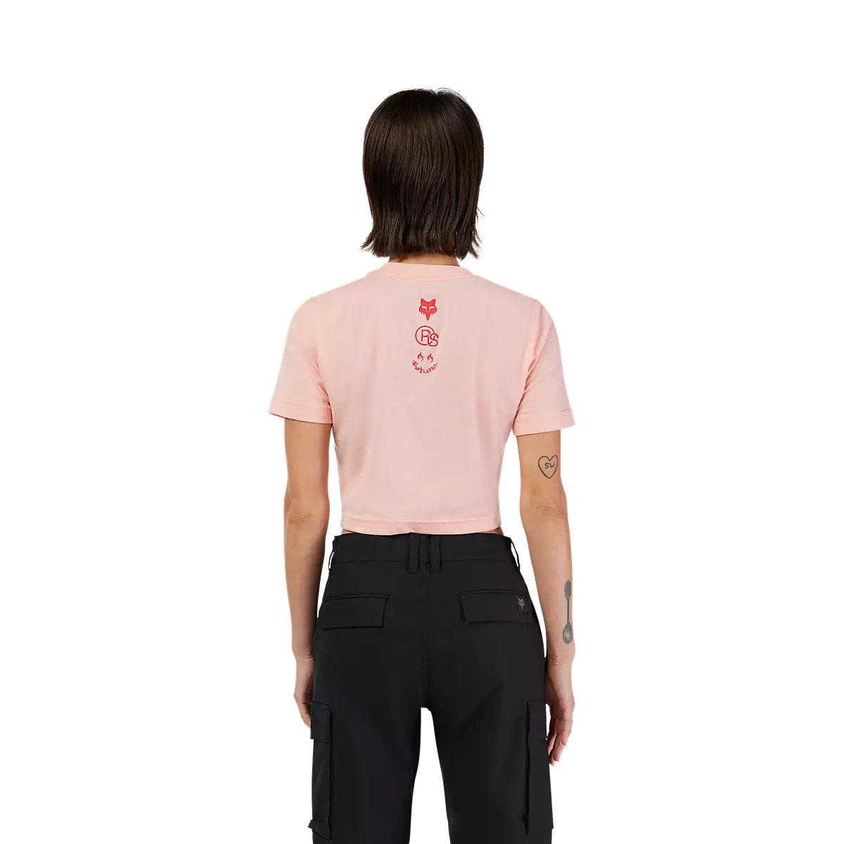 Fox Racing - Womens Fox X Honda Baby Tee-Pale Pink (33587-273)