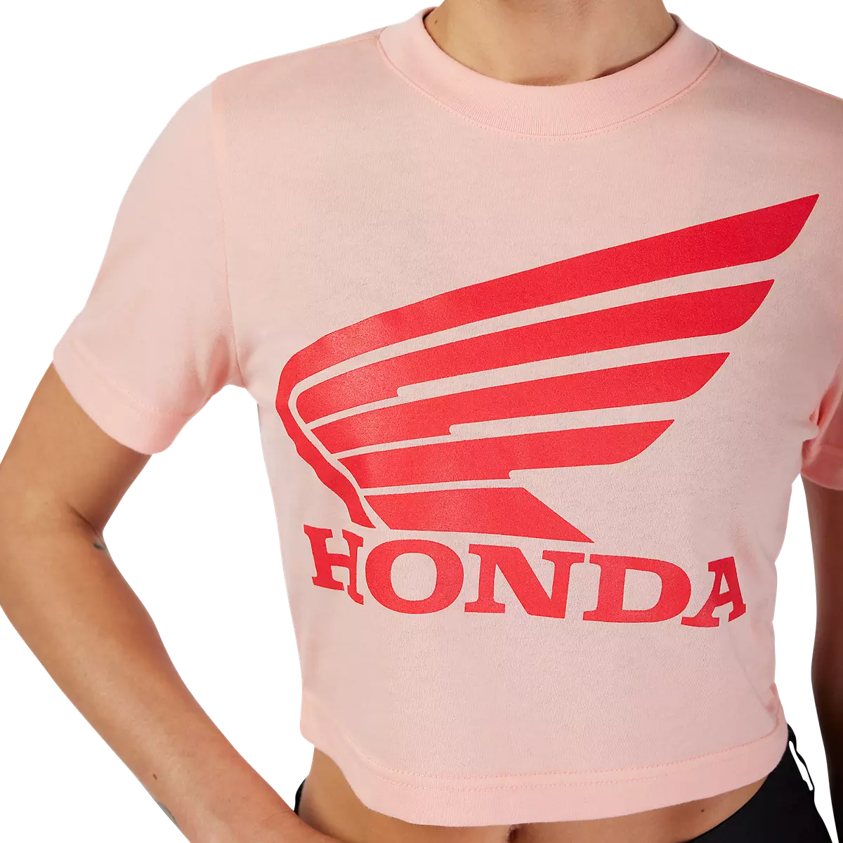 Fox Racing - Womens Fox X Honda Baby Tee-Pale Pink (33587-273)