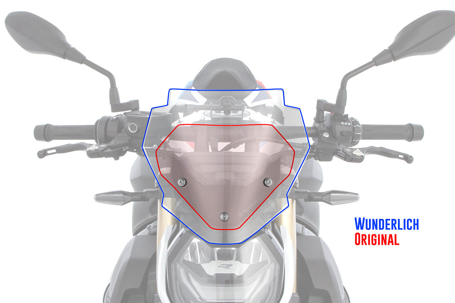 The windshield integrates perfectly into the overall layout, emphasises the contours of the machine