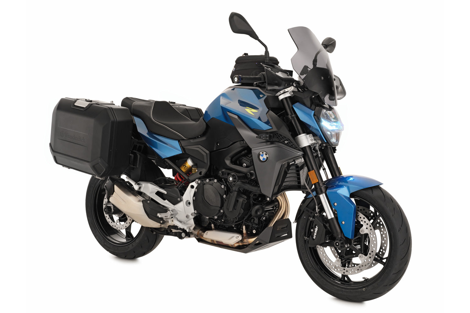 Effective protection for engine, frame and faring with a discreet look
