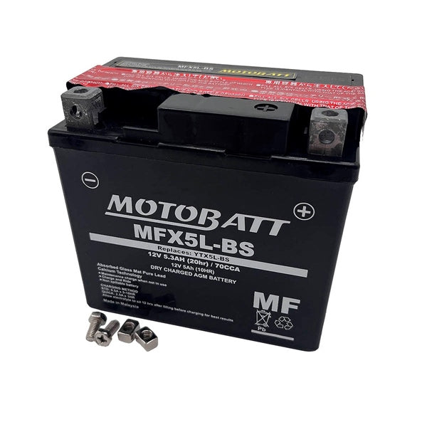 Motobatt-MFX5L-BS BATTERY YTX MF AGM MOTOBATT MFX5L-BS