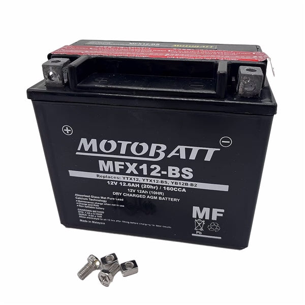 Motobatt-MFX12-BS BATTERY YTX MFX AGM MOTOBATT MFX12-BS