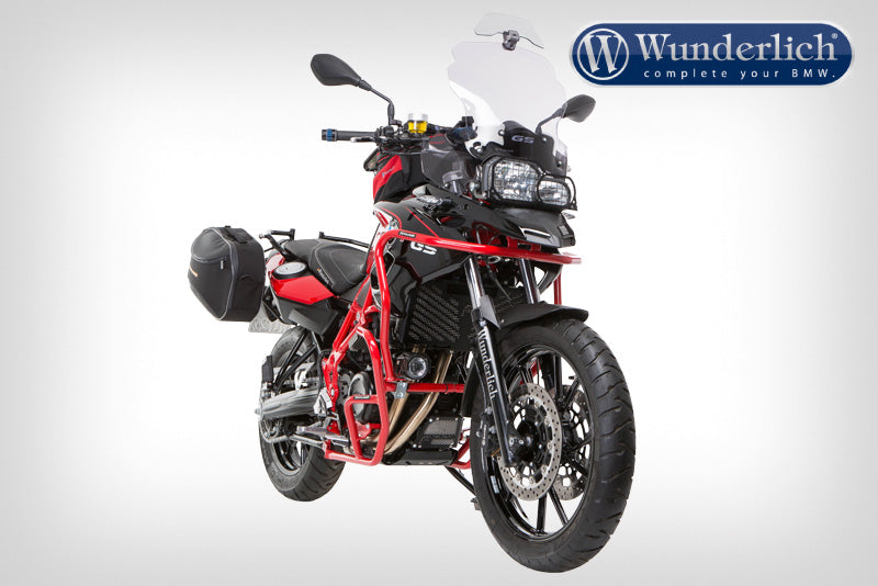 A new and professional tank protector for BMW F 800 GS. This stable guard protects the upper parts of the fairing very effectively.
