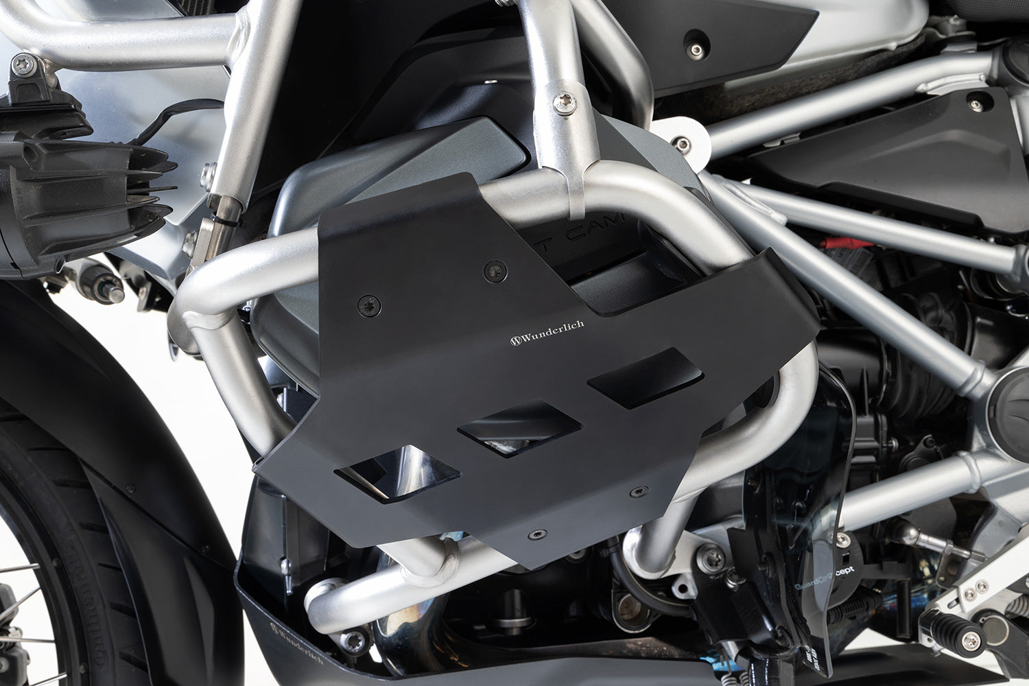 Comprehensive protection for the cylinder heads, valve covers and the original engine protection bar