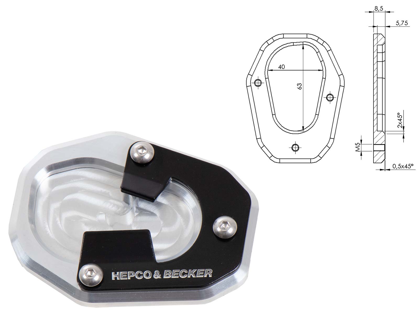 Hepco & Becker - Kickstand Enlargement For Triumph Tiger 900/ RALLY / RALLY PRO (2019-2020)