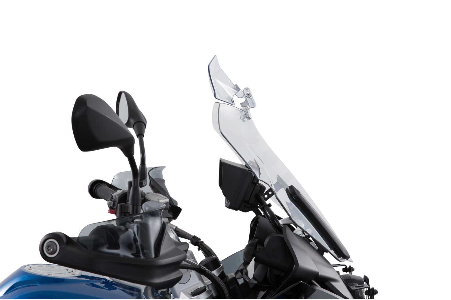 Wunderlich windshield extension Vario-ERGO 3D+ transparent, perfect wind protection thanks to the clever add-on spoiler